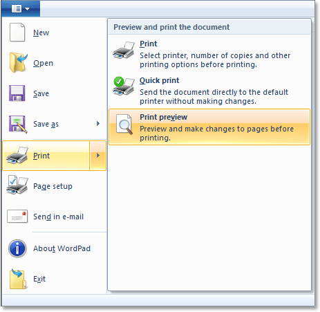 Application Menu
